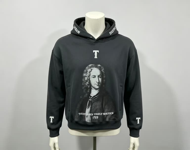 Heavyweight hoodie 500gsm, cotton streetwear hoodie with graphic portrait print, custom OEM hoodie manufacturer China