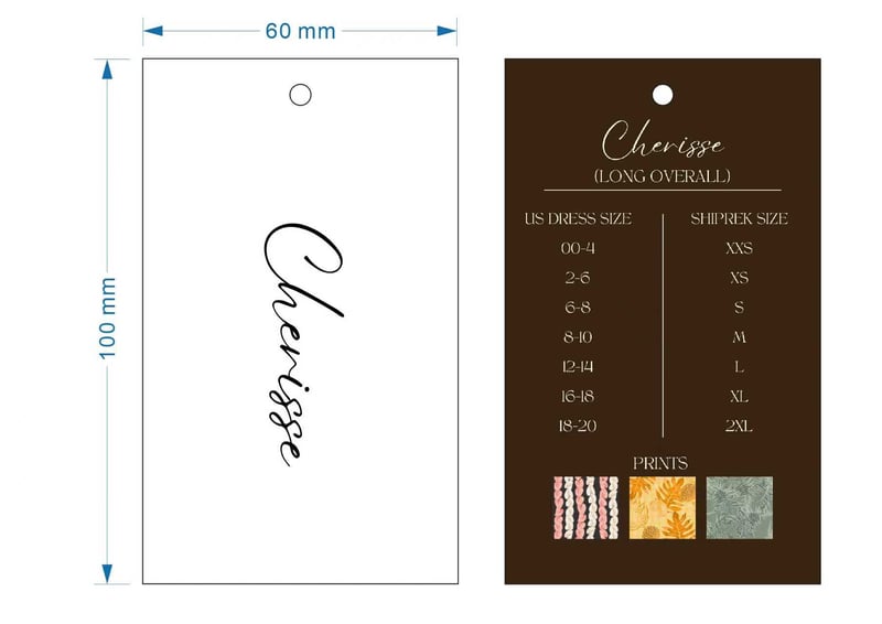 Hang Tags:Custom hang tags enhancing product presentation, printed with your brand details and premium finishing