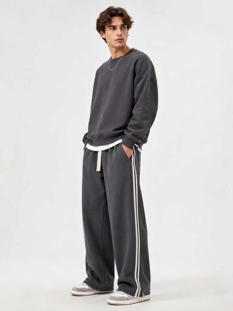 350gsm Men Heavyweight Streetwear french terry sweatpants