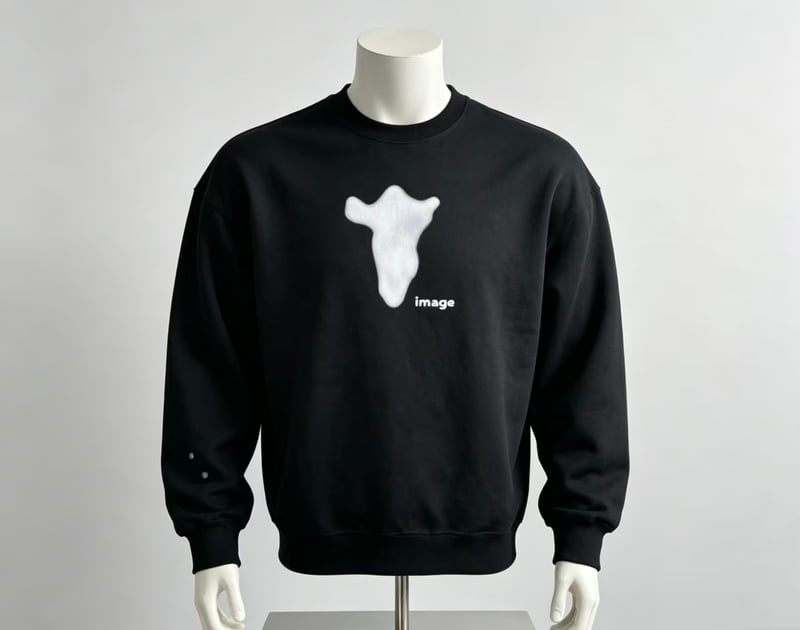 heavyweight crewneck sweatshirt, blank cotton pullover, premium streetwear basic