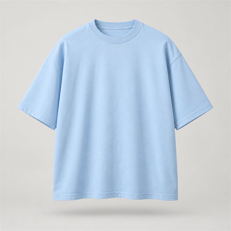 Light blue oversized heavyweight T-shirt for Australian apparel brands