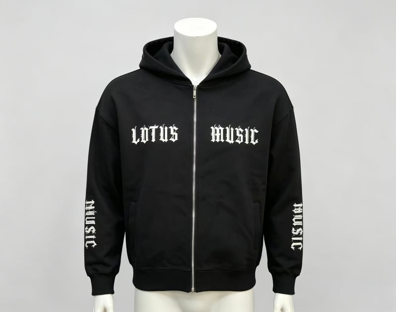Premium heavyweight hoodie featuring a vintage portrait print design, crafted for urban streetwear brands and custom apparel production.