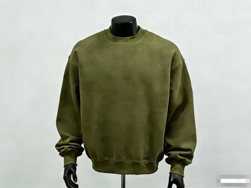 420GSM 100% cotton French Terry Men’s Heavyweight Oversized Crewneck