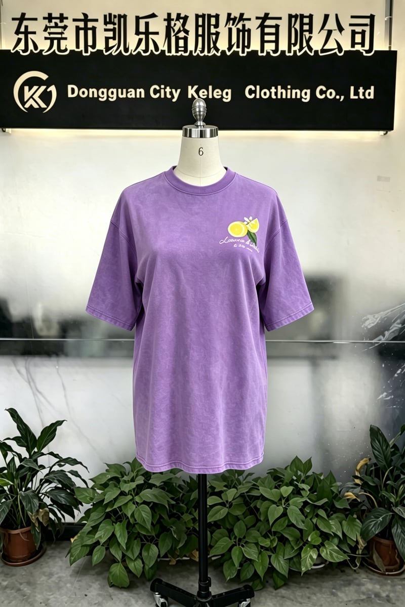 240 GSM Washed Cotton Oversized T-Shirt – Reactive Dyed Enzyme Washed Custom Print OEM
