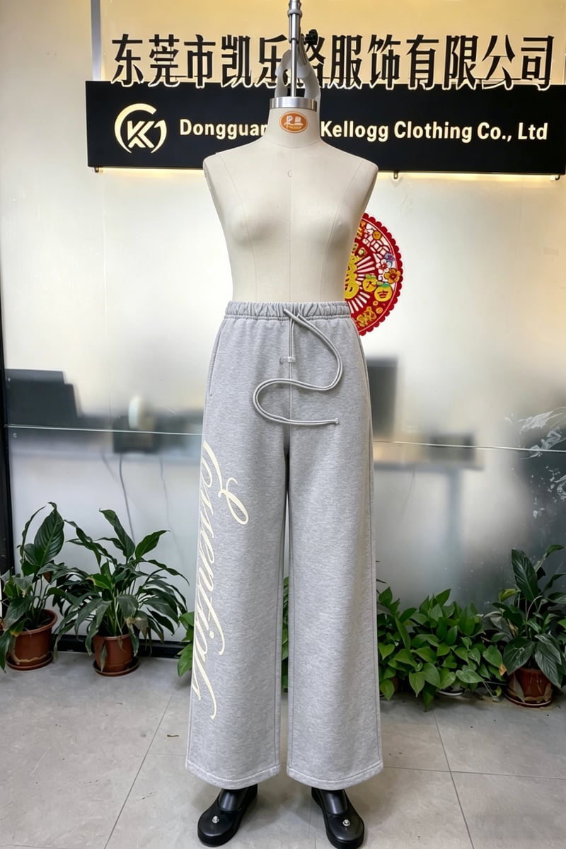 300 GSM Women's Fleece Jogger Pants Elastic Waistband with Drawstring Streetwear Casual Trousers