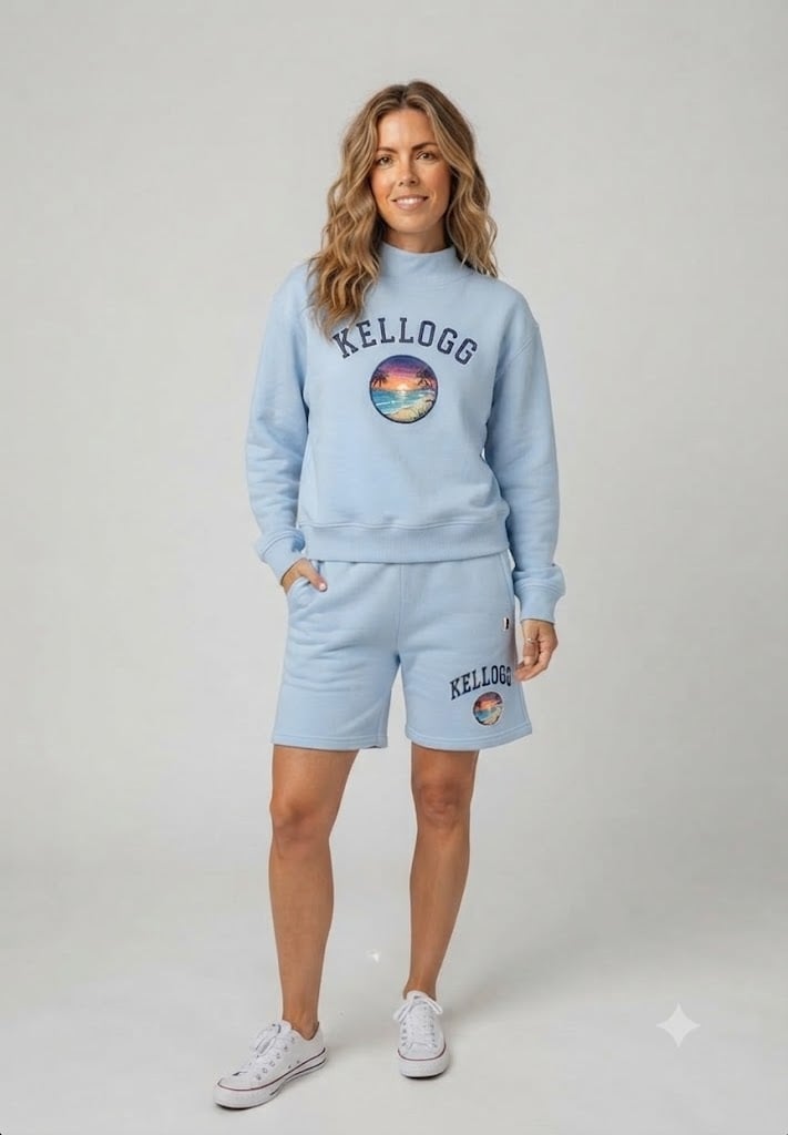 Custom Heavyweight Embroidered Sweatshirt & Shorts Set