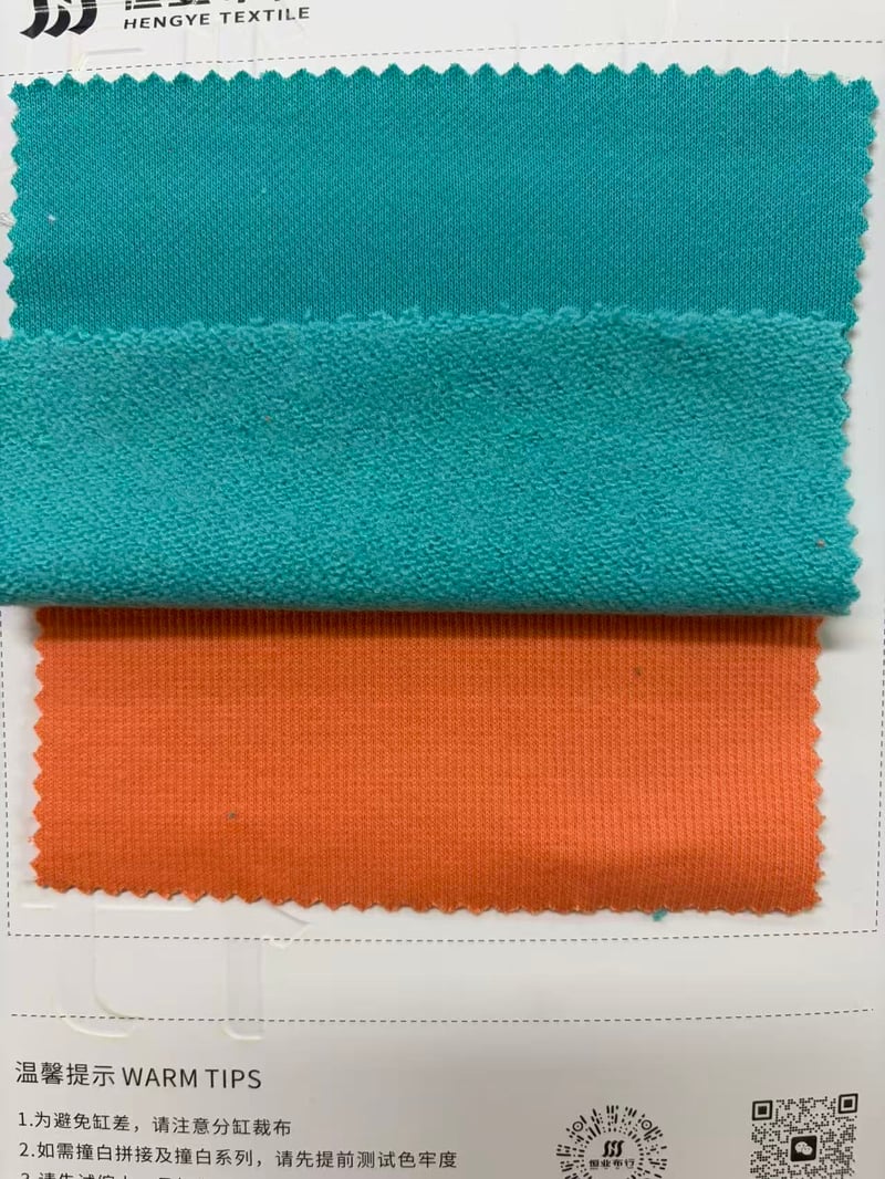 3506# 300gsm combed cotton fleece, 340-350gsm 2x2 rib
