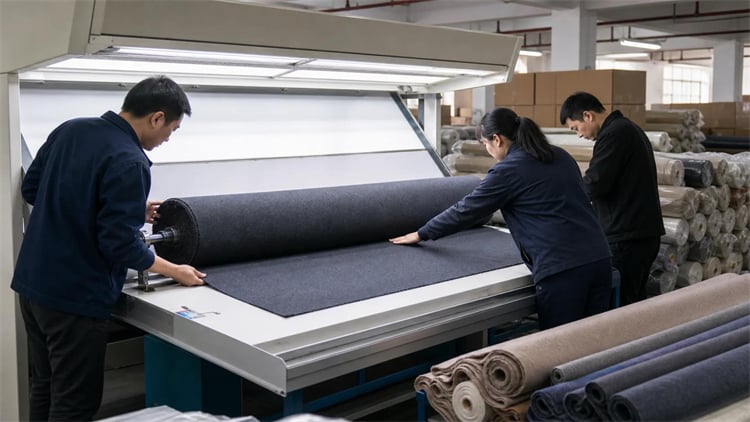 Fabric development and GSM matching process at a Chinese apparel manufacturer
