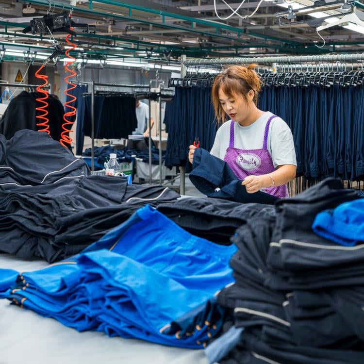 Quality control inspection during bulk apparel production