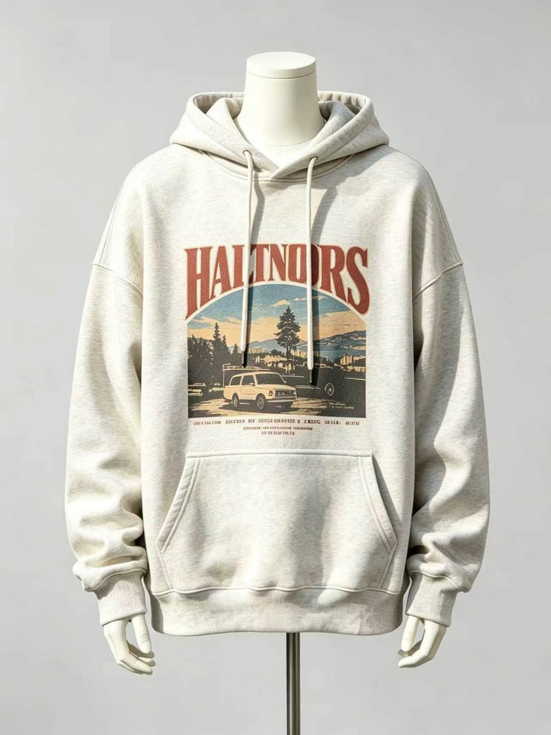 Oversized heavyweight hoodie made from 500gsm cotton fleece for streetwear brands