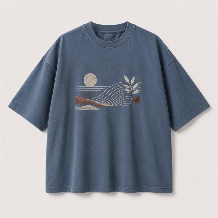 280–320 GSM oversized graphic T-shirt developed for UK fashion brands