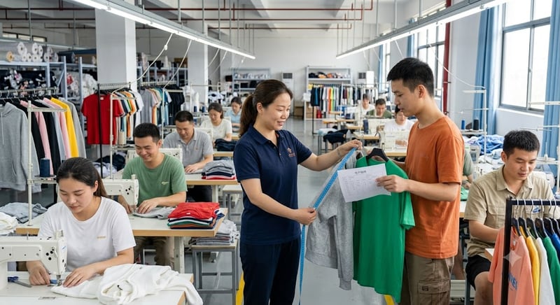 Chinese apparel production manager supporting long-term streetwear manufacturing growth