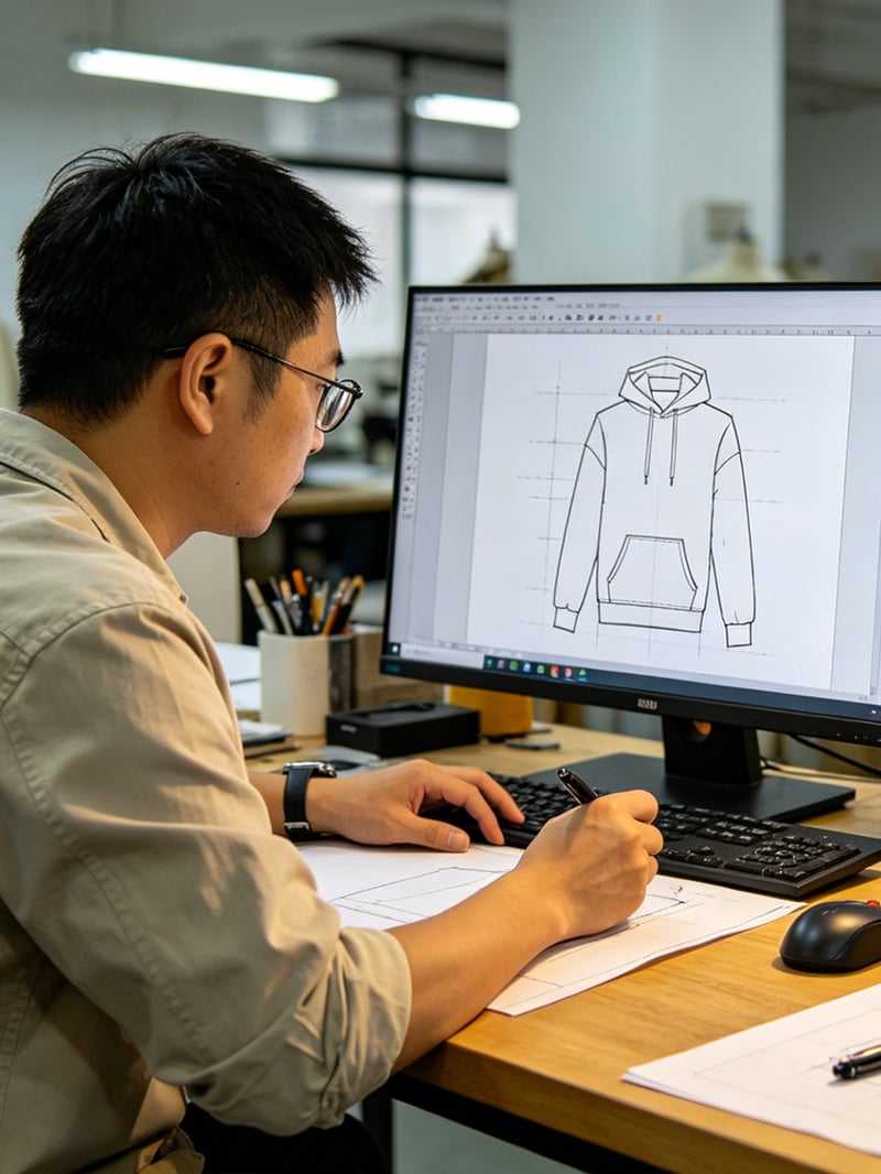 Review tech pack for streetwear production accuracy.