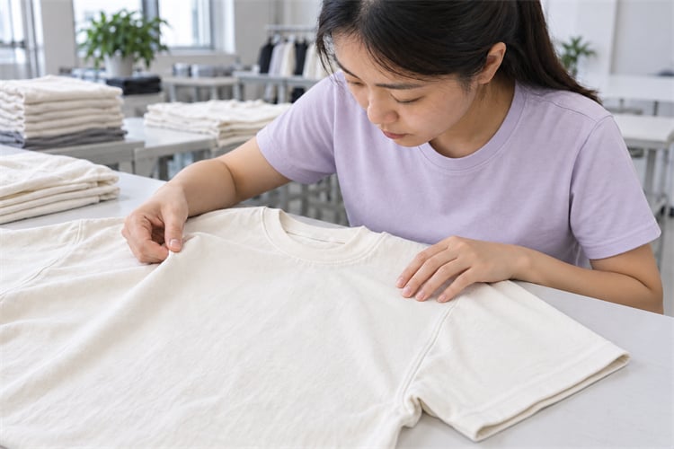 T-shirt printing and embroidery compatibility inspection before production