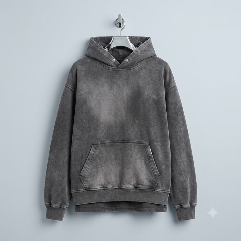 Vintage washed hoodie with premium finish for UK streetwear brands