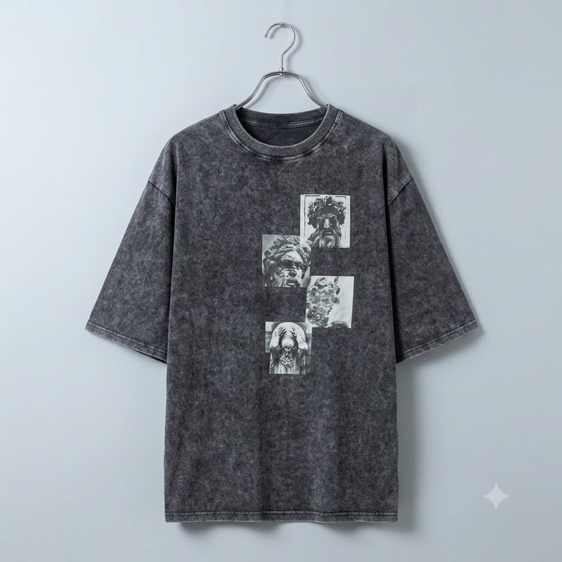 Vintage washed oversized t shirt developed for premium UK streetwear brands