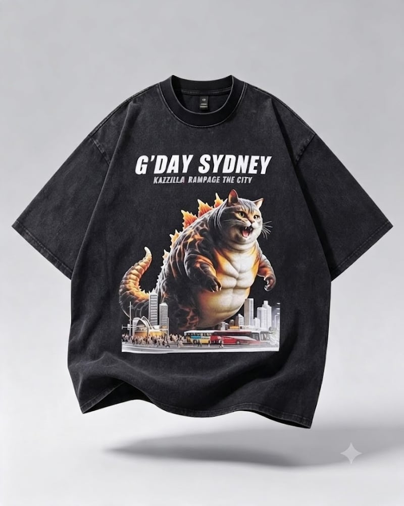 Vintage washed oversized t shirt manufacturing for Australian streetwear brands